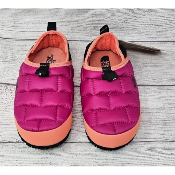 NEW!!  The North Face ThermoBall Traction "Fuschia Pink/Coral Sunrise" Girls' Bo - Picture 4 of 13
